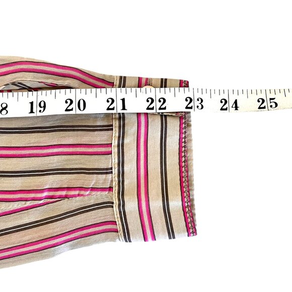 Tommy Bahama Womens Striped Button-Up Shirt Size 8 Cotton & Silk Blend EUC - Picture 14 of 16